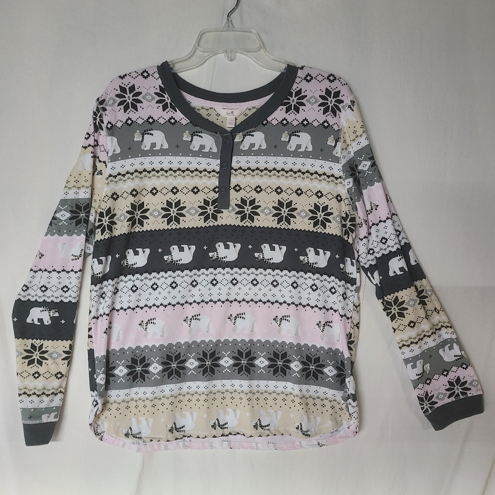 NWT Sweet Treasures Large Long Sleeve Sleepwear Top